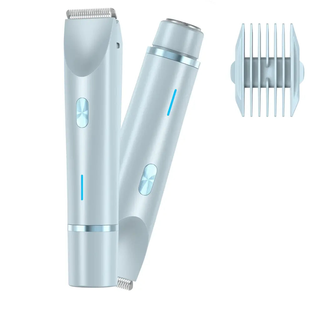 2-in-1 Electric Razor for Women with Dual Head Design