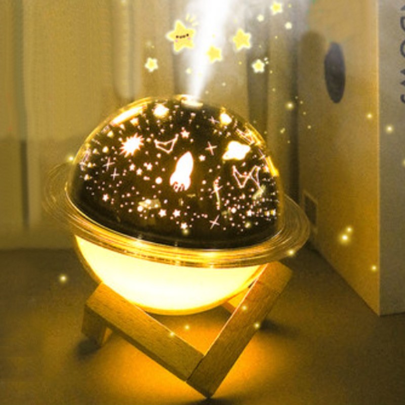 2-in-1 Projection Lamp & Humidifier with Color-Changing Light & Dual Spray Modes