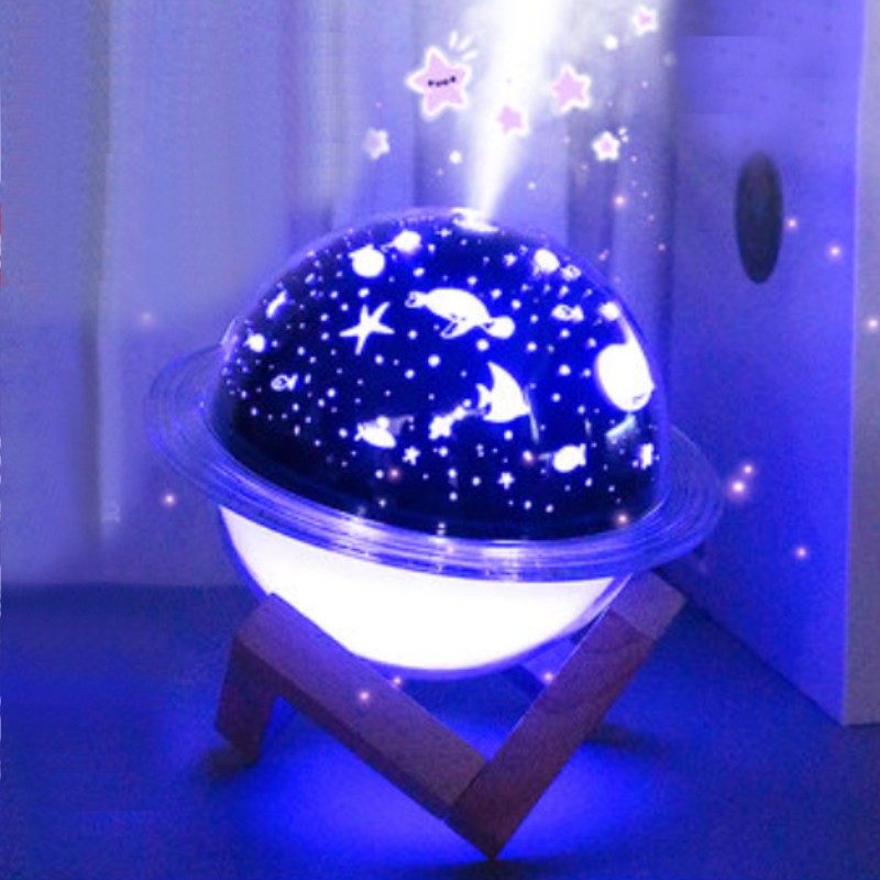 2-in-1 Projection Lamp & Humidifier with Color-Changing Light & Dual Spray Modes