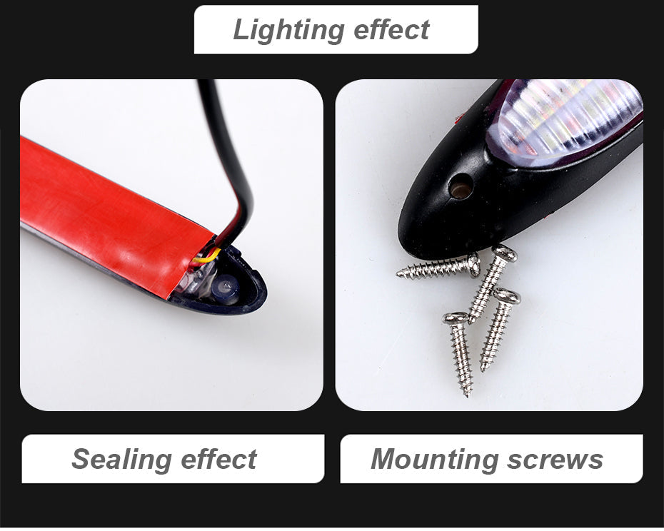 2-Pack Waterproof Car Turn Signal LED Light Strips