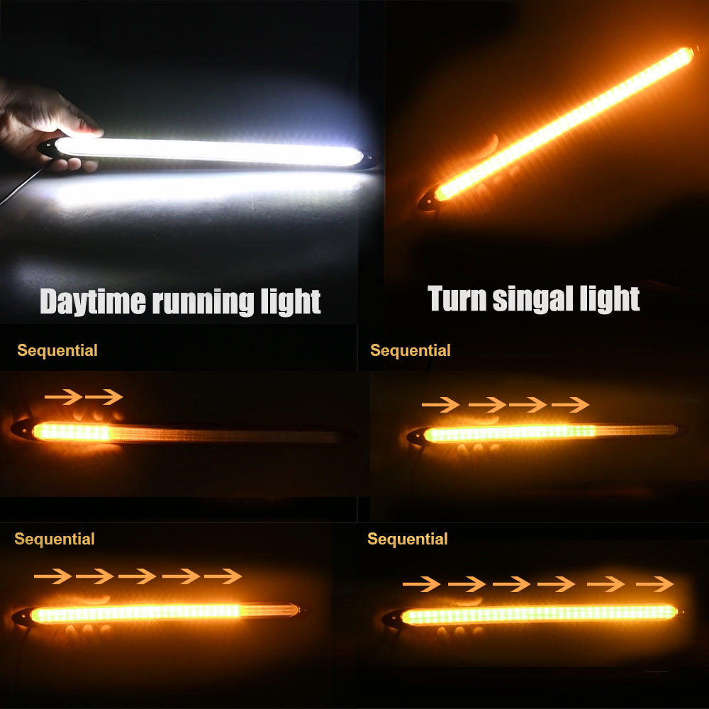 2-Pack Waterproof Car Turn Signal LED Light Strips
