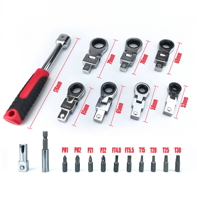 20-Piece Ratchet Wrench Set with Storage Case