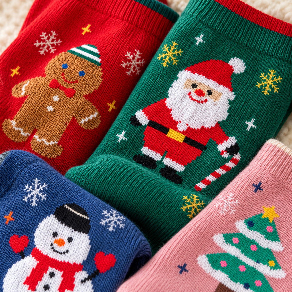 24 Days of Christmas Socks Advent Calendar, 12-Pair Mystery Sock Gift Box, Random Festive Designs, Holiday Countdown Chr