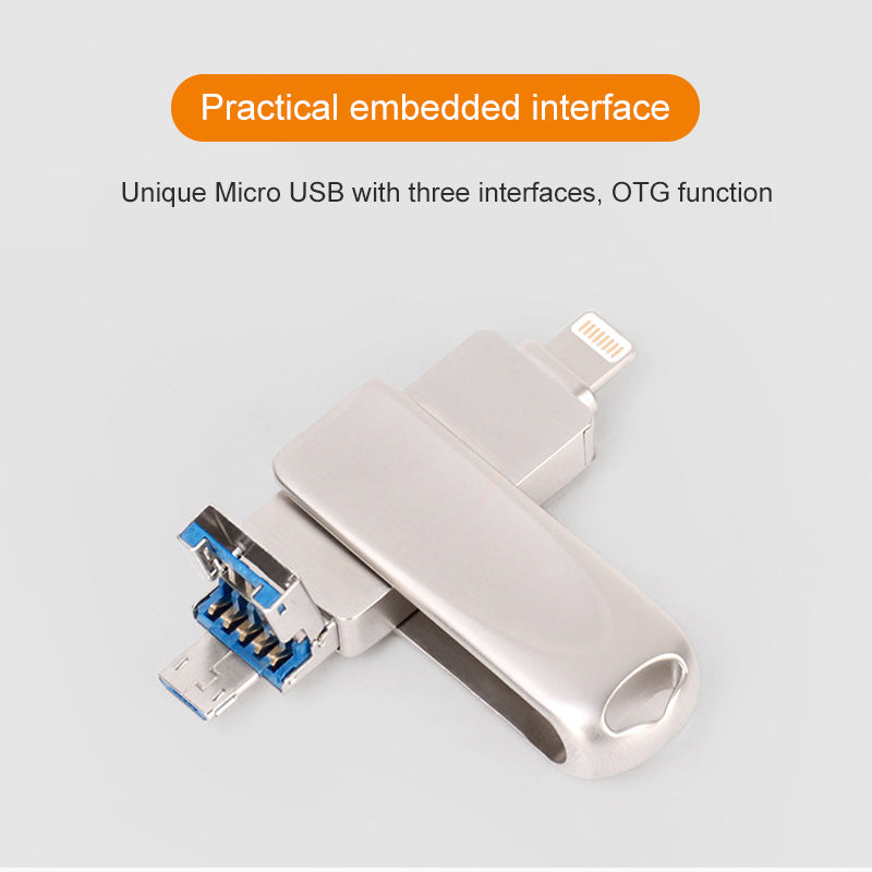 3-in-1 USB Flash Drive with Lightning, Micro-USB & USB 3.0