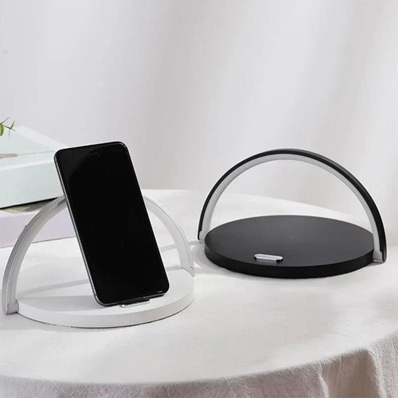 3-in-1 Wireless Charger, Phone Stand & LED Desk Lamp