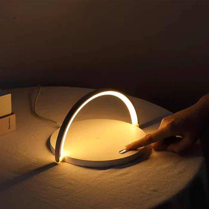 3-in-1 Wireless Charger, Phone Stand & LED Desk Lamp