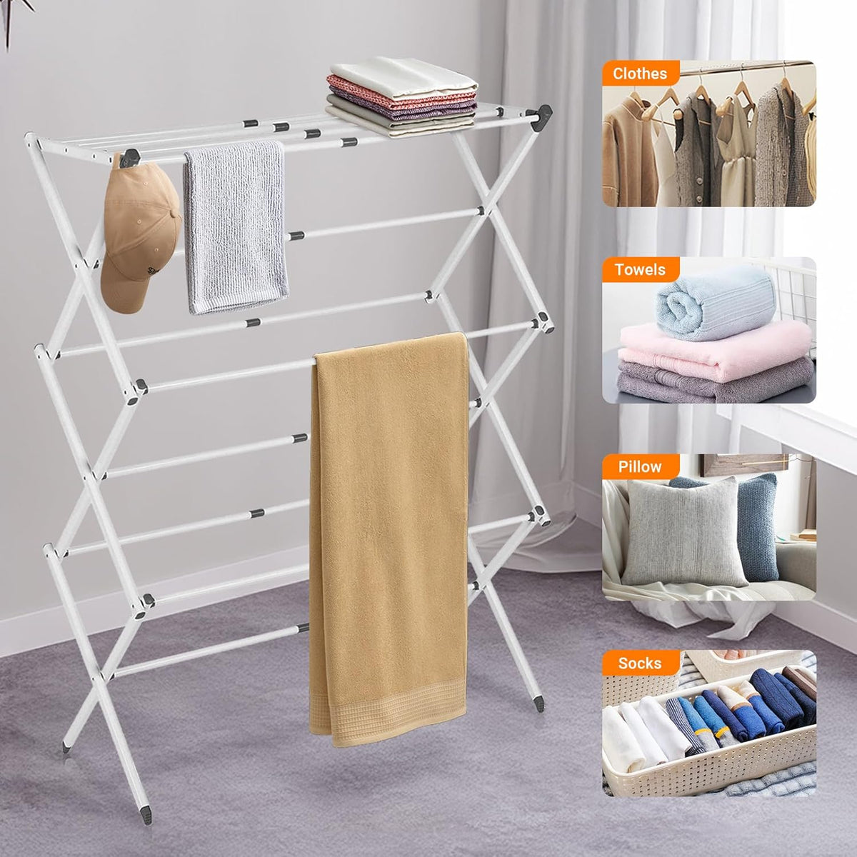 3-Tier Foldable Clothes Drying Rack – DryMate