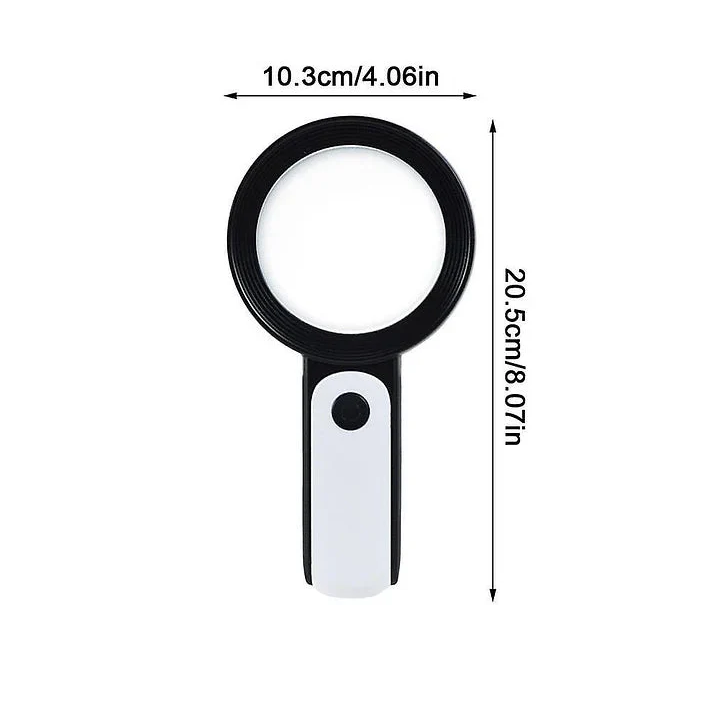 30x Magnifying Glass with LED Light for Seniors