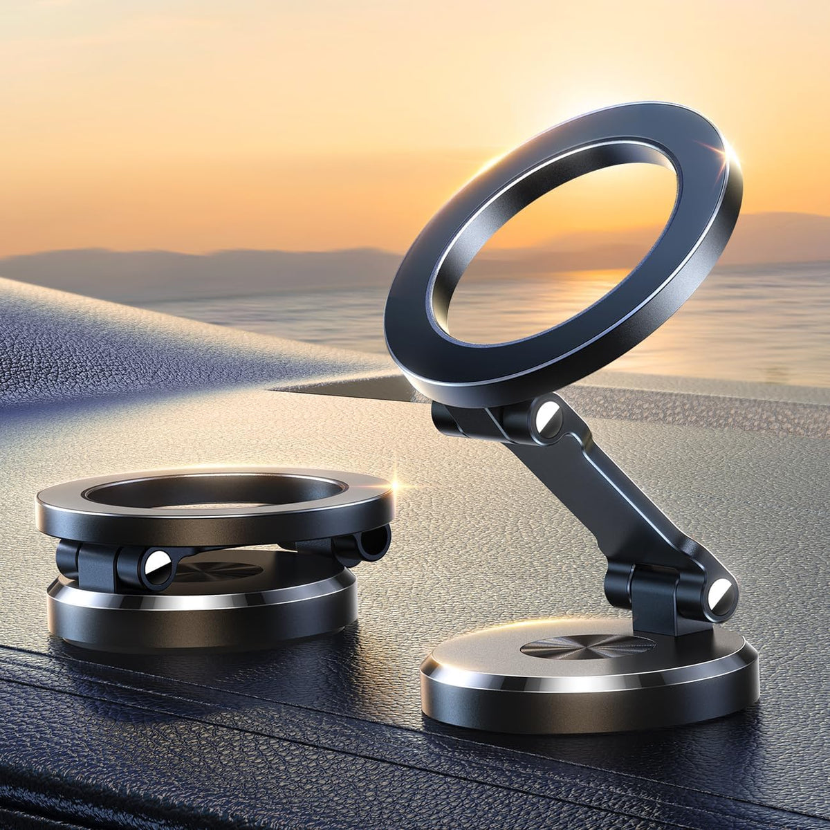 360° Foldable Magnetic Car Phone Holder – Adjustable & Secure Mount for All Smartphones