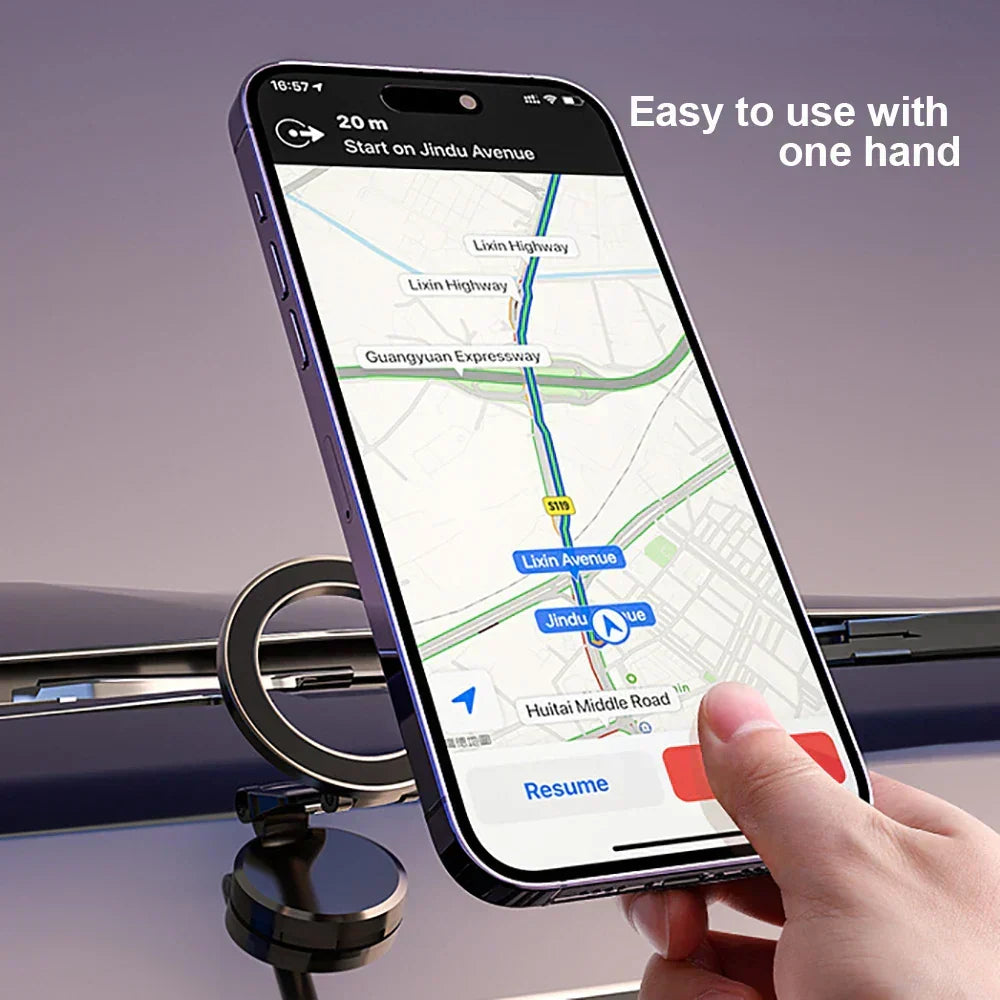 360° Foldable Magnetic Car Phone Holder – Adjustable & Secure Mount for All Smartphones