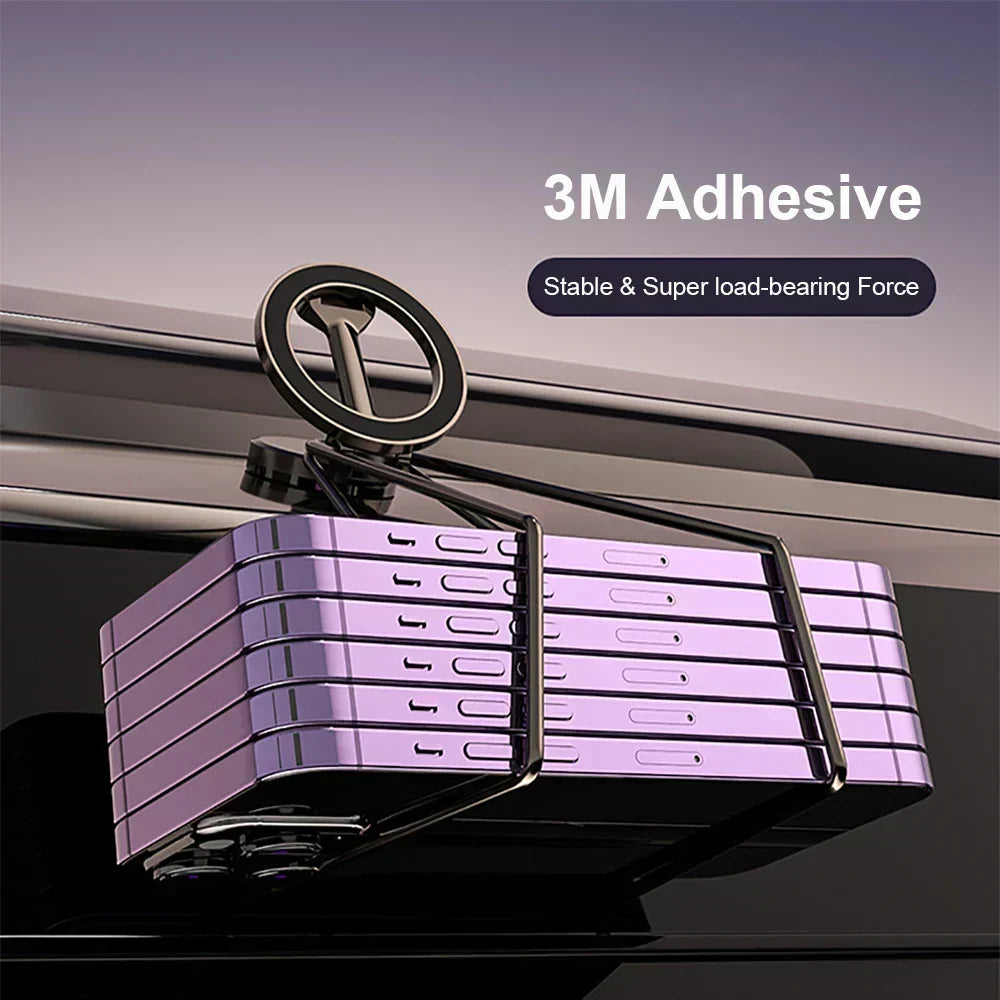 360° Foldable Magnetic Car Phone Holder – Adjustable & Secure Mount for All Smartphones