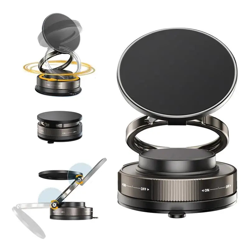 360° Rotatable Magnetic Car Phone Holder with Suction Mount
