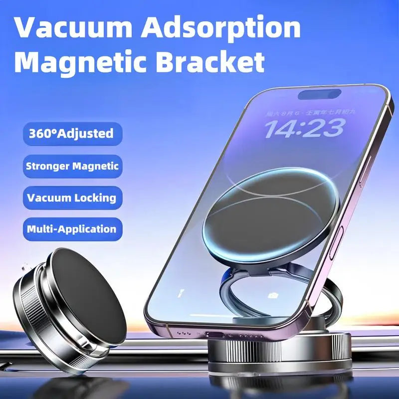 360° Rotatable Magnetic Car Phone Holder with Suction Mount