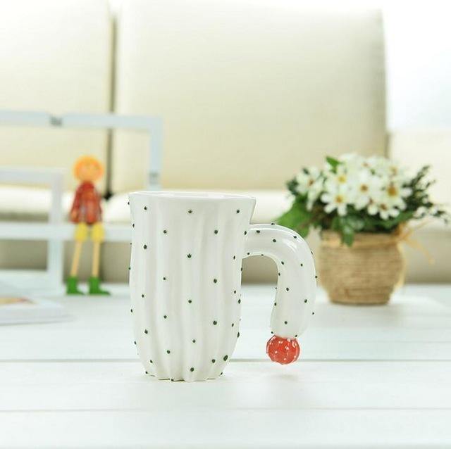 3D Cactus Ceramic Coffee Mug