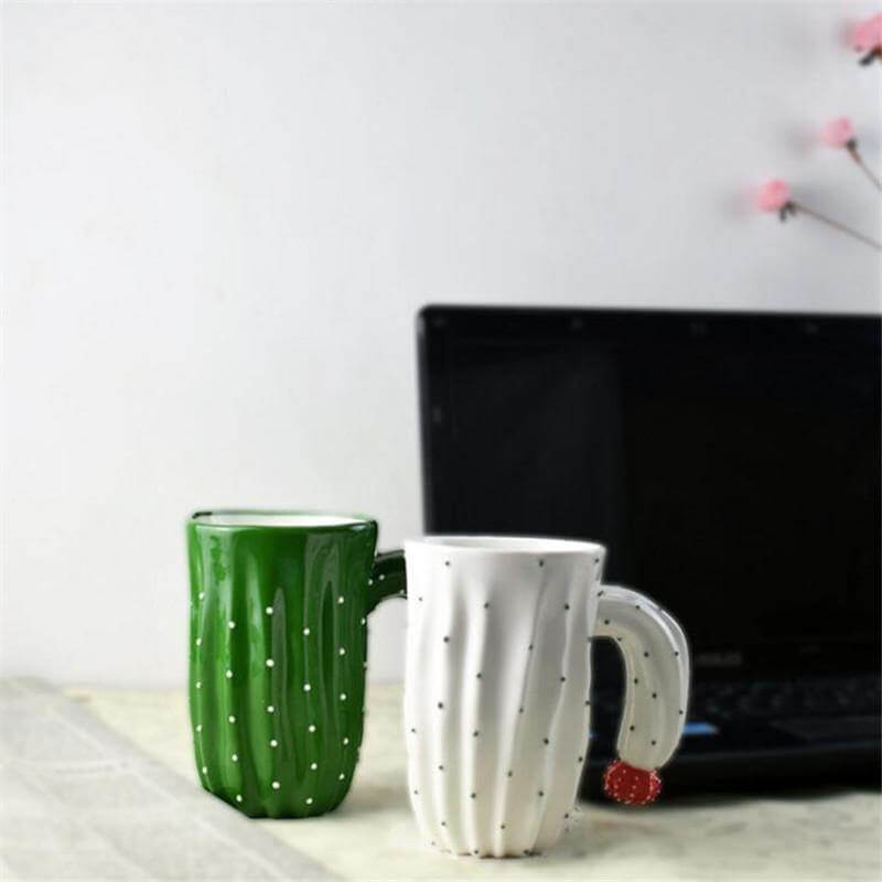 3D Cactus Ceramic Coffee Mug