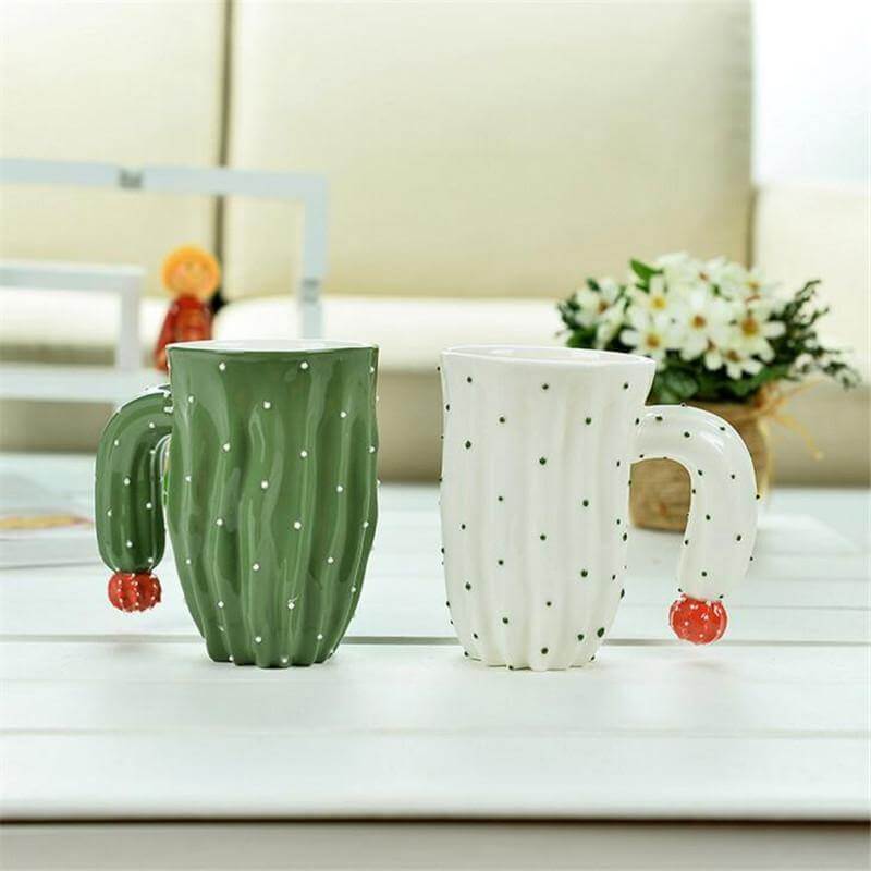 3D Cactus Ceramic Coffee Mug