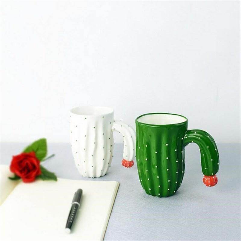 3D Cactus Ceramic Coffee Mug