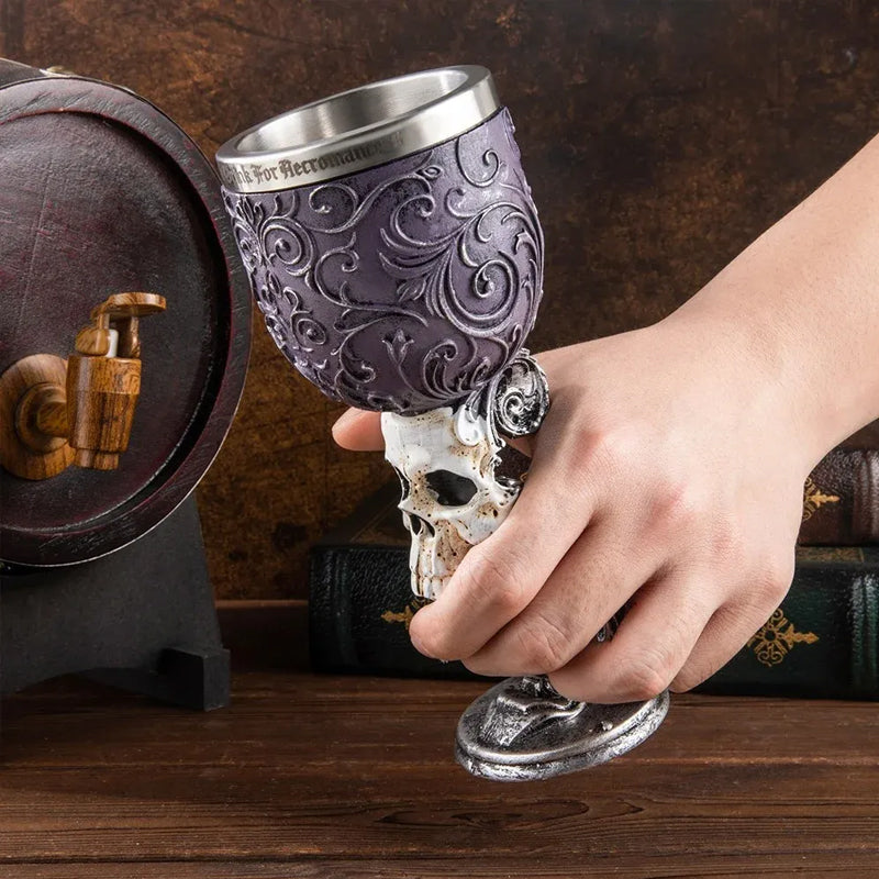 3D Carved Vintage Champagne Glass