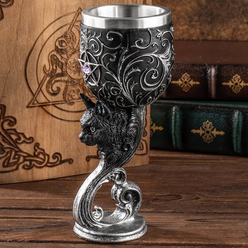 3D Carved Vintage Champagne Glass