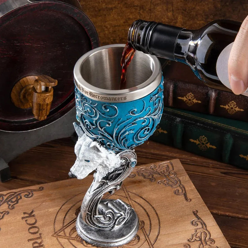 3D Carved Vintage Champagne Glass