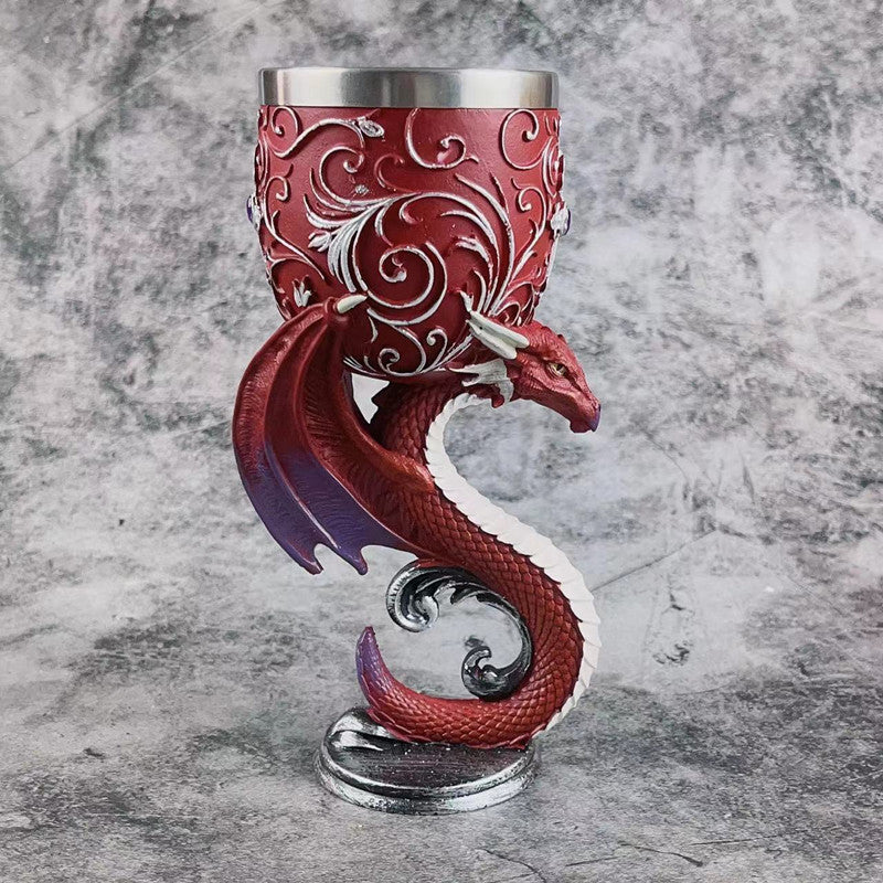 3D Carved Vintage Champagne Glass