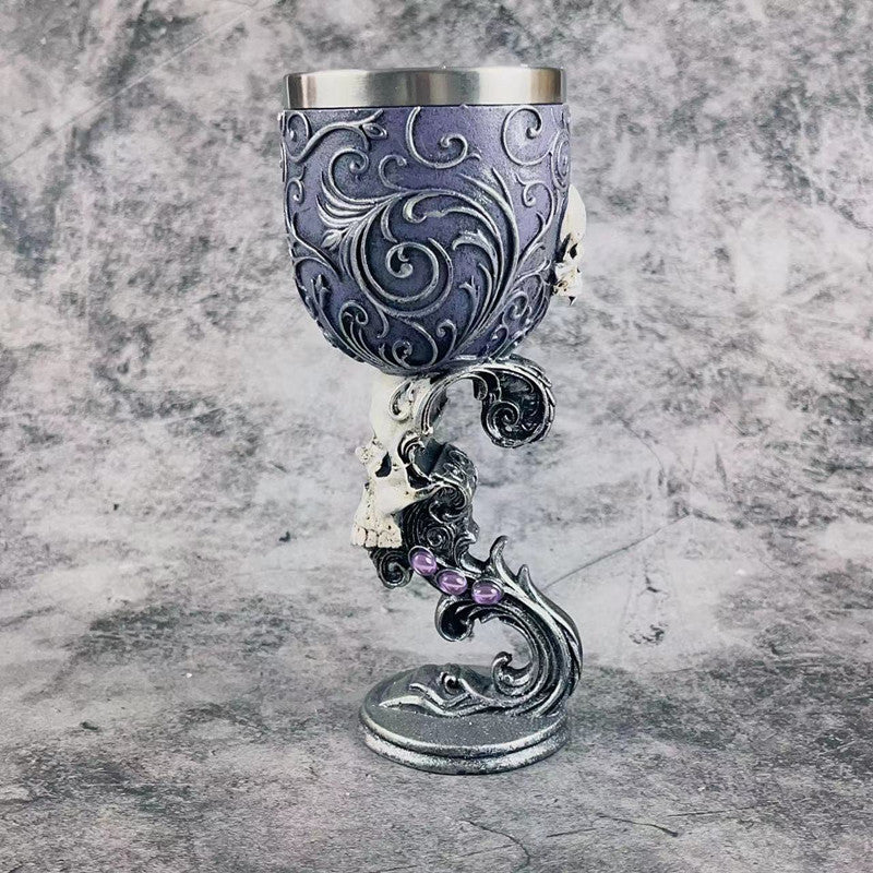 3D Carved Vintage Champagne Glass