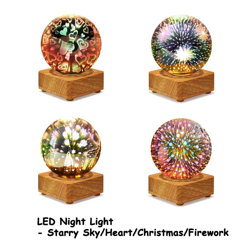 3D Starry Sky Night Light – Color-Changing LED Desk Lamp with Multiple Designs