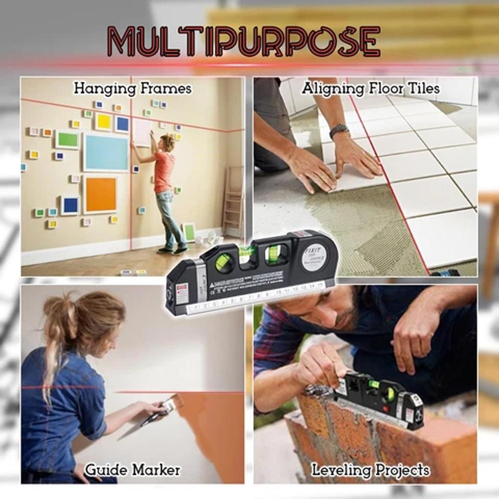 4-in-1 Laser Level Measuring Tool – Multifunctional DIY Essential