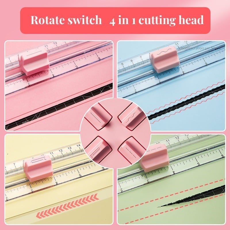 4-in-1 Paper Cutter with Multiple Blade Options