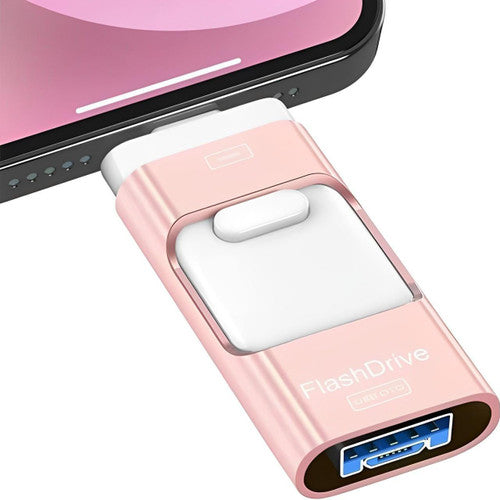 4-in-1 USB Flash Drive for iPhone & Android – 128GB High-Speed Storage for Photos, Videos & Files