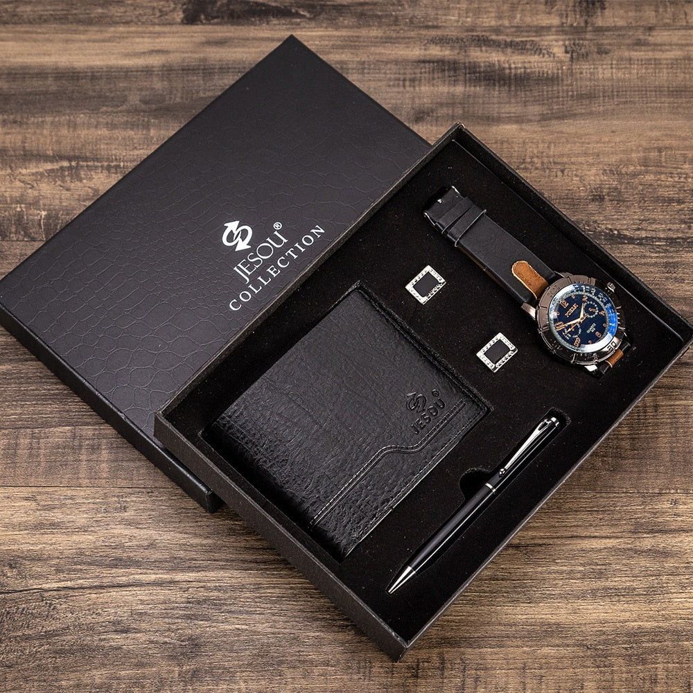 4-Piece Luxury Men's Business Watch Gift Set