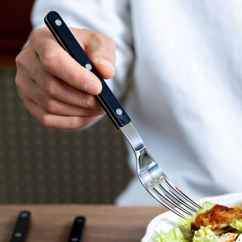 4-Piece Stainless Steel Flatware Set with Engraved Design
