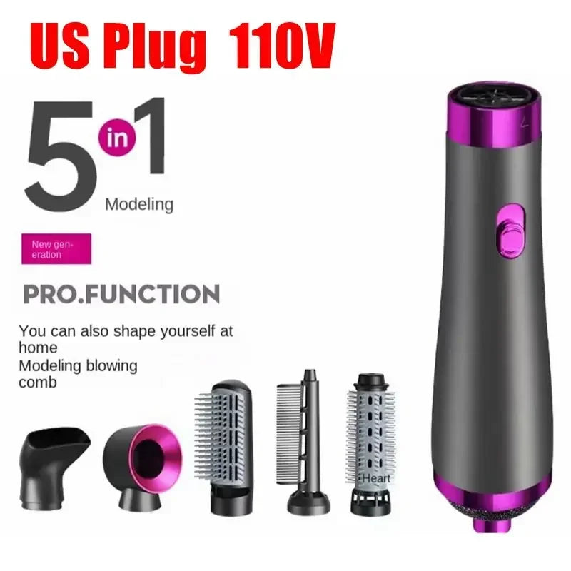 5-in-1 Hair Dryer Brush Set with Hot Air Volumizer