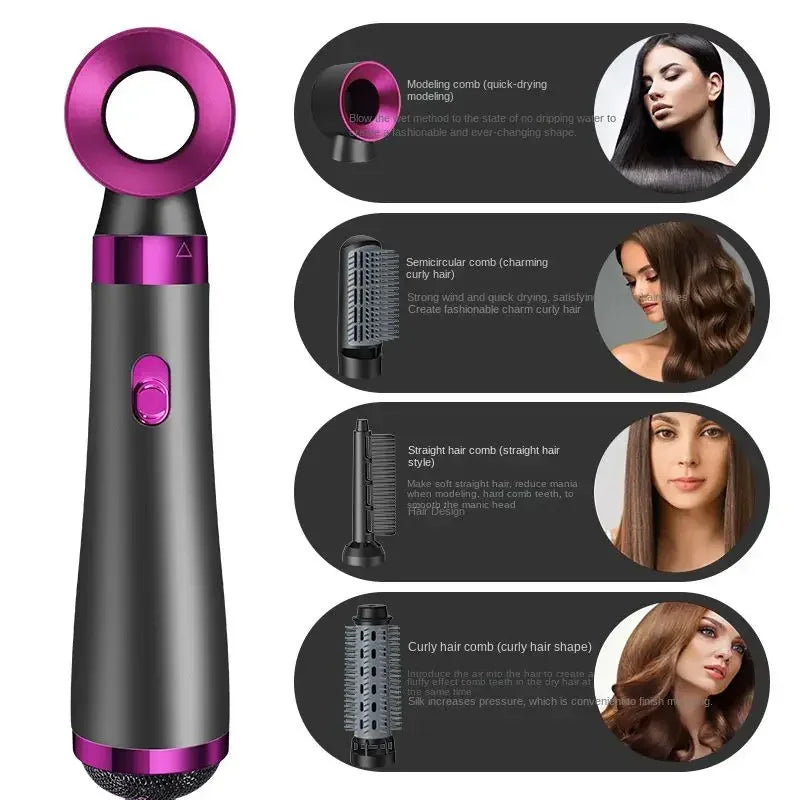 5-in-1 Hair Dryer Brush Set with Hot Air Volumizer