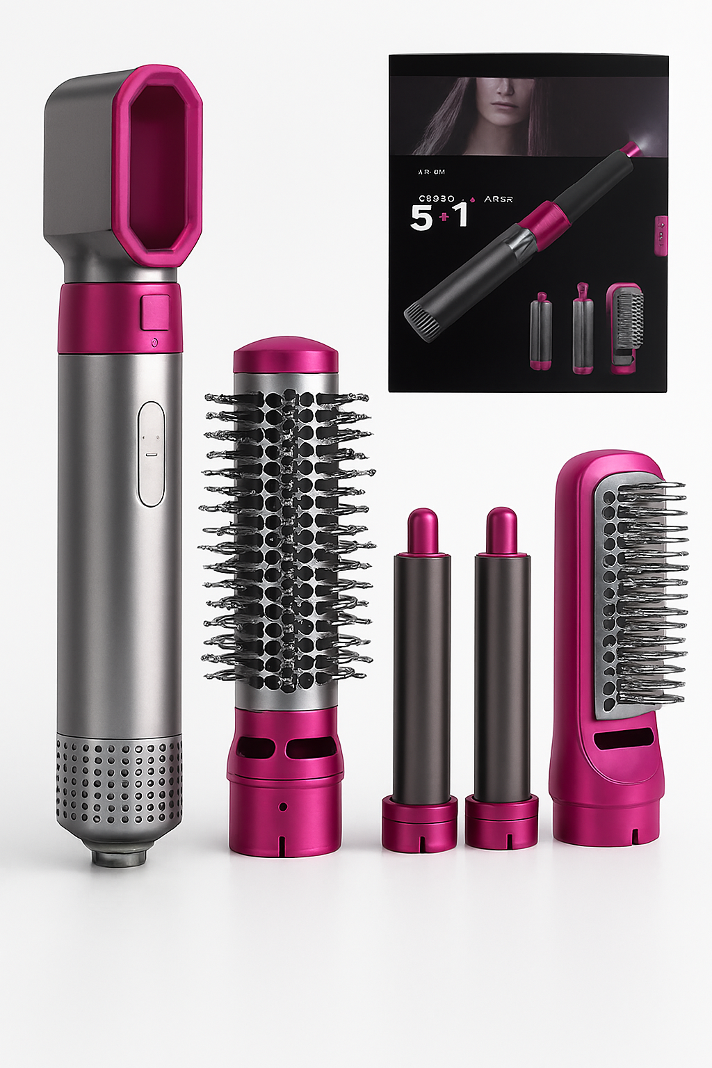 5-in-1 Hair Styler Set with Curling and Drying Tools