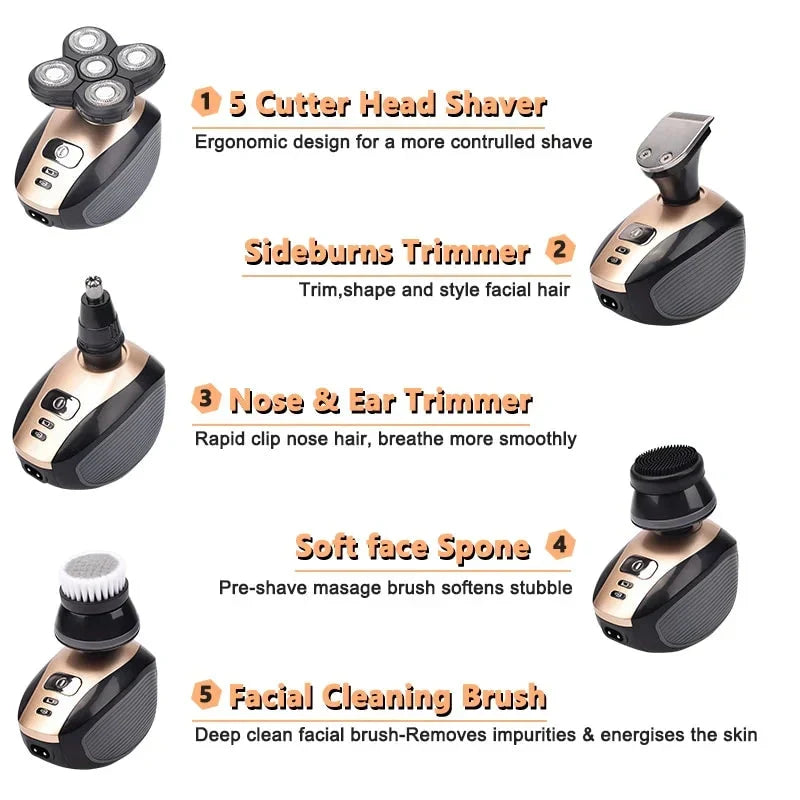 5-in-1 Multifunctional 4D Electric Shaver