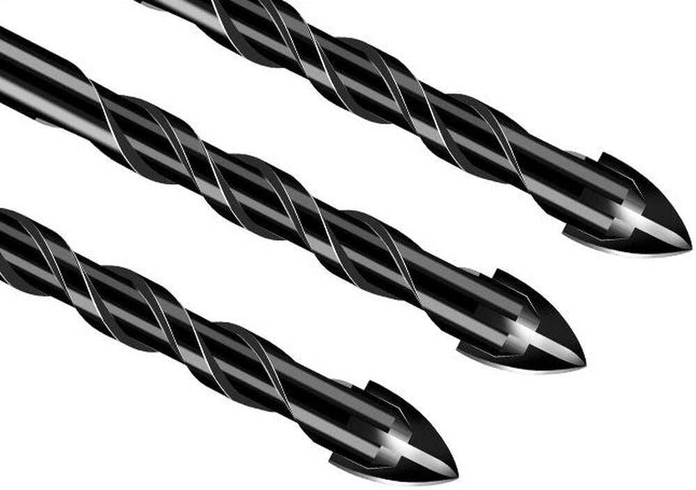 7-Piece Hard Alloy Drill Bit Set – 4-Edge Cross Design for Tile, Glass & Wood