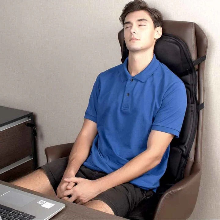 8 Mode Massage Chair Pad With Heated Back Neck Cushion