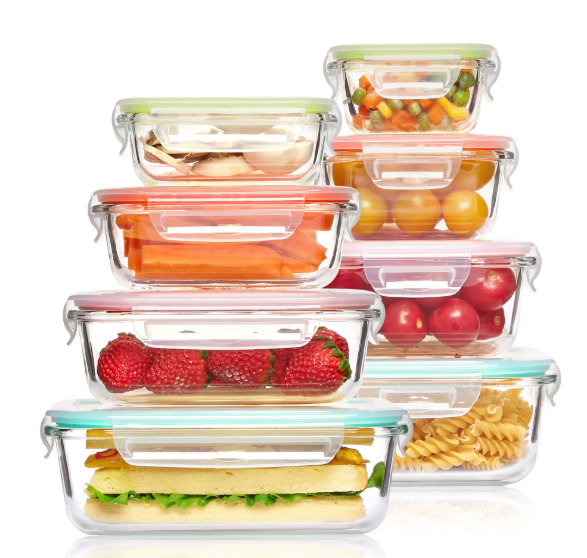 8-Piece Glass Food Storage Container Set with Lids