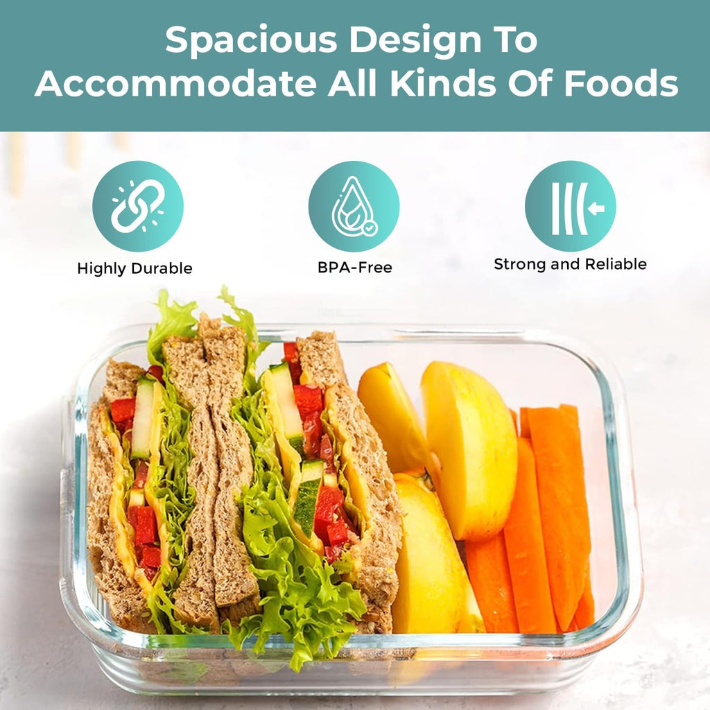 8-Piece Glass Food Storage Container Set with Lids