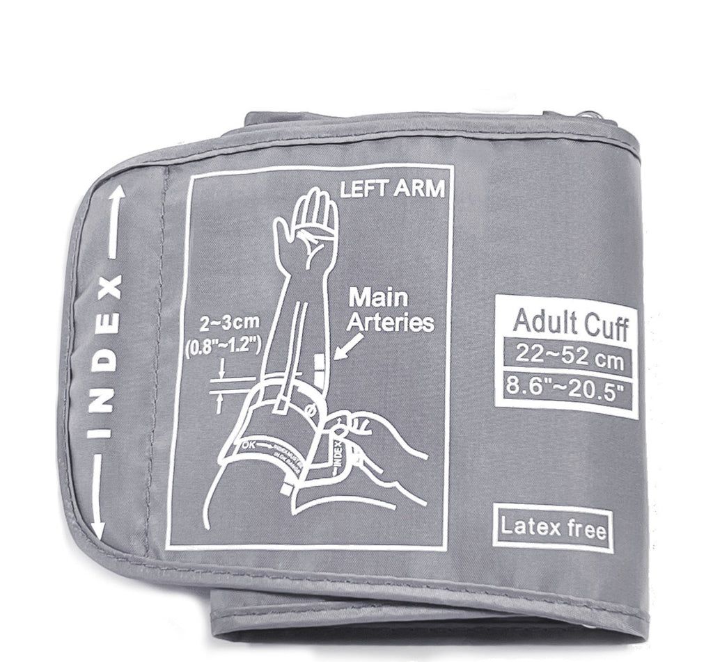 Adjustable Adult Upper Arm Blood Pressure Cuff – Latex-Free Durable Nylon