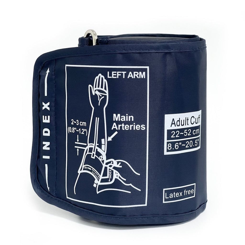 Adjustable Adult Upper Arm Blood Pressure Cuff – Latex-Free Durable Nylon