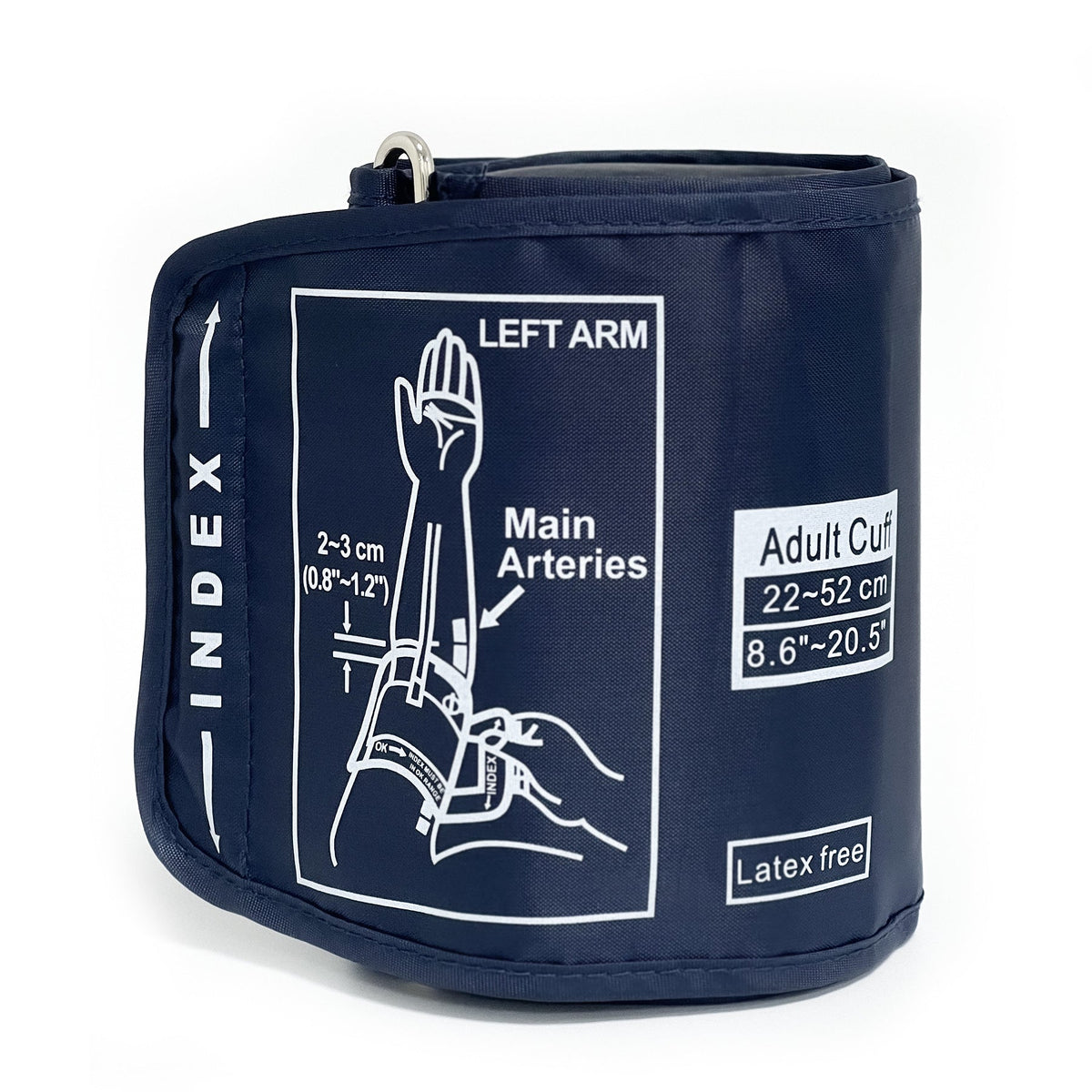Adjustable Adult Upper Arm Blood Pressure Cuff – Latex-Free Durable Nylon