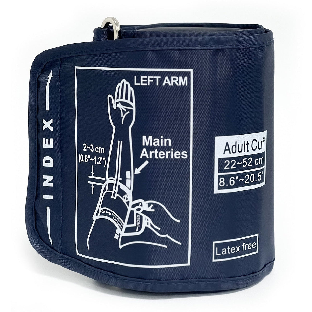 Adjustable Adult Upper Arm Blood Pressure Cuff – Latex-Free Durable Nylon
