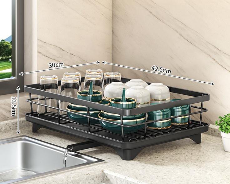 Adjustable Dish Drying Rack – Space-Saving Kitchen Drainer for Small & Large Kitchens