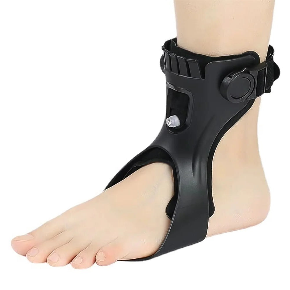 Adjustable Orthopedic Foot Drop Support with Breathable Lining and Ankle Stabilization