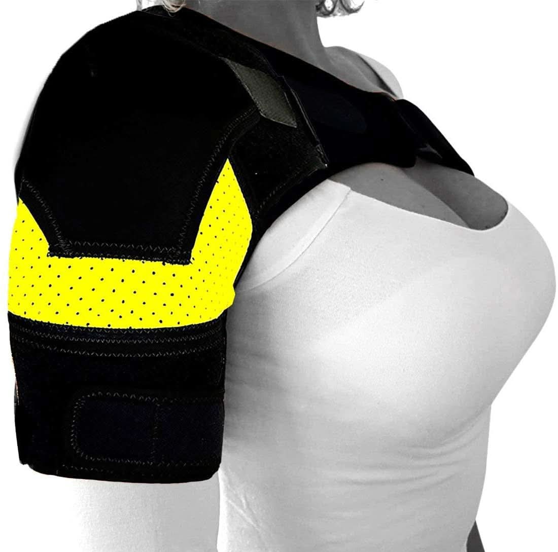Adjustable Shoulder Brace with Compression Pad for Pain Relief and Support