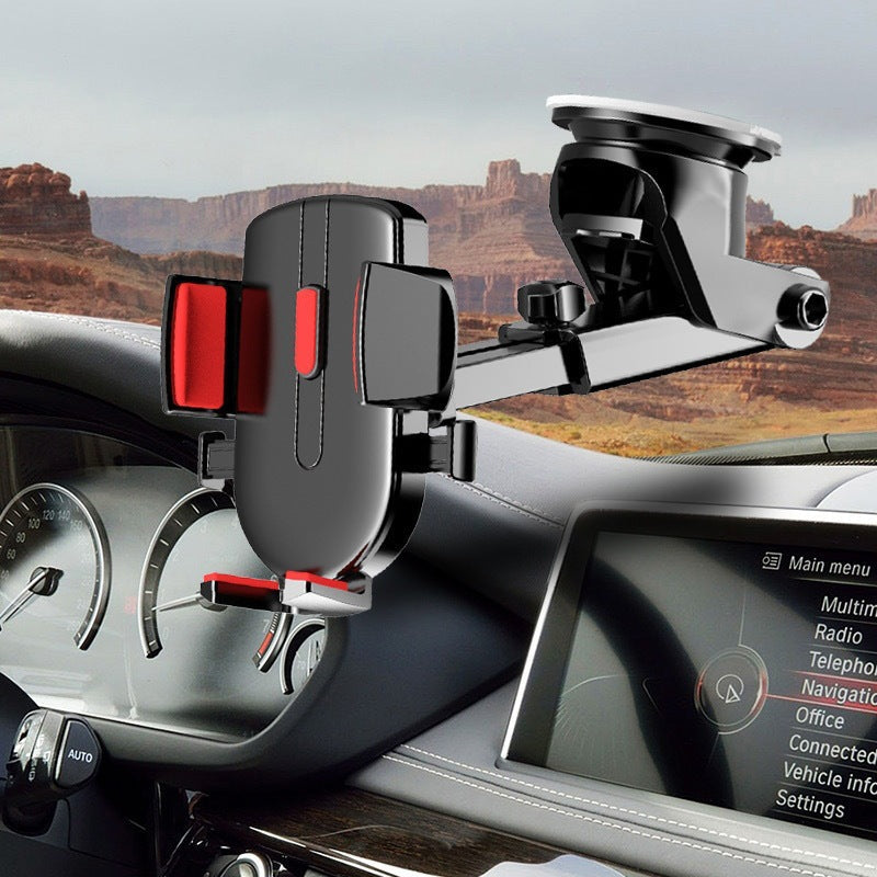 Adjustable Telescopic Universal Car Phone Holder with 360° Rotation and Strong Suction