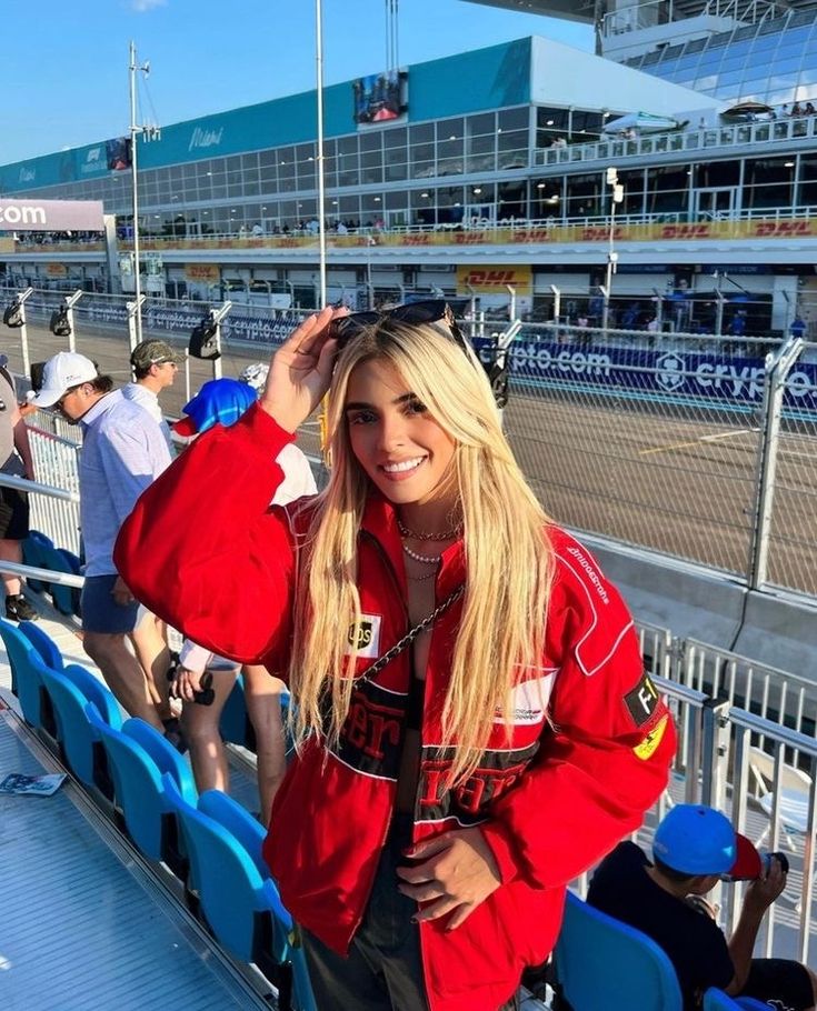 Ailyn Women's Oversized Racing Jacket | Motorsport Style with Color Blocks and Patches