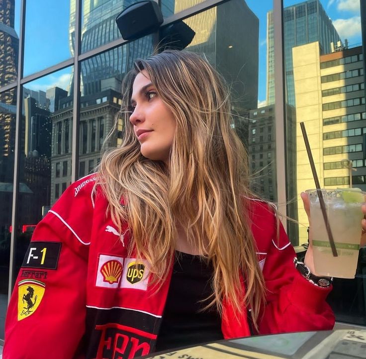 Ailyn Women's Oversized Racing Jacket | Motorsport Style with Color Blocks and Patches